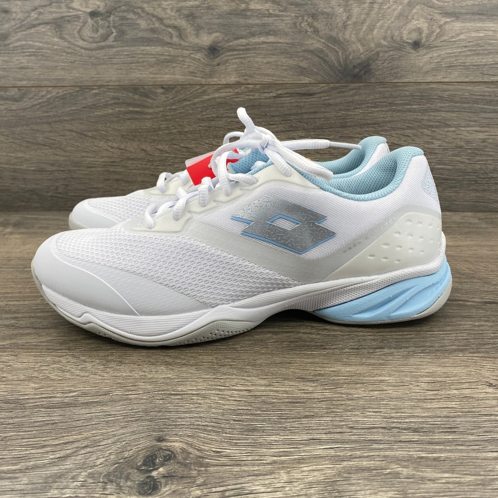 Lotto Men's Tennis Shoes White Blue Lightweight Control Size 10 US